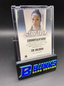 Star Trek Zoe Saldana Auto