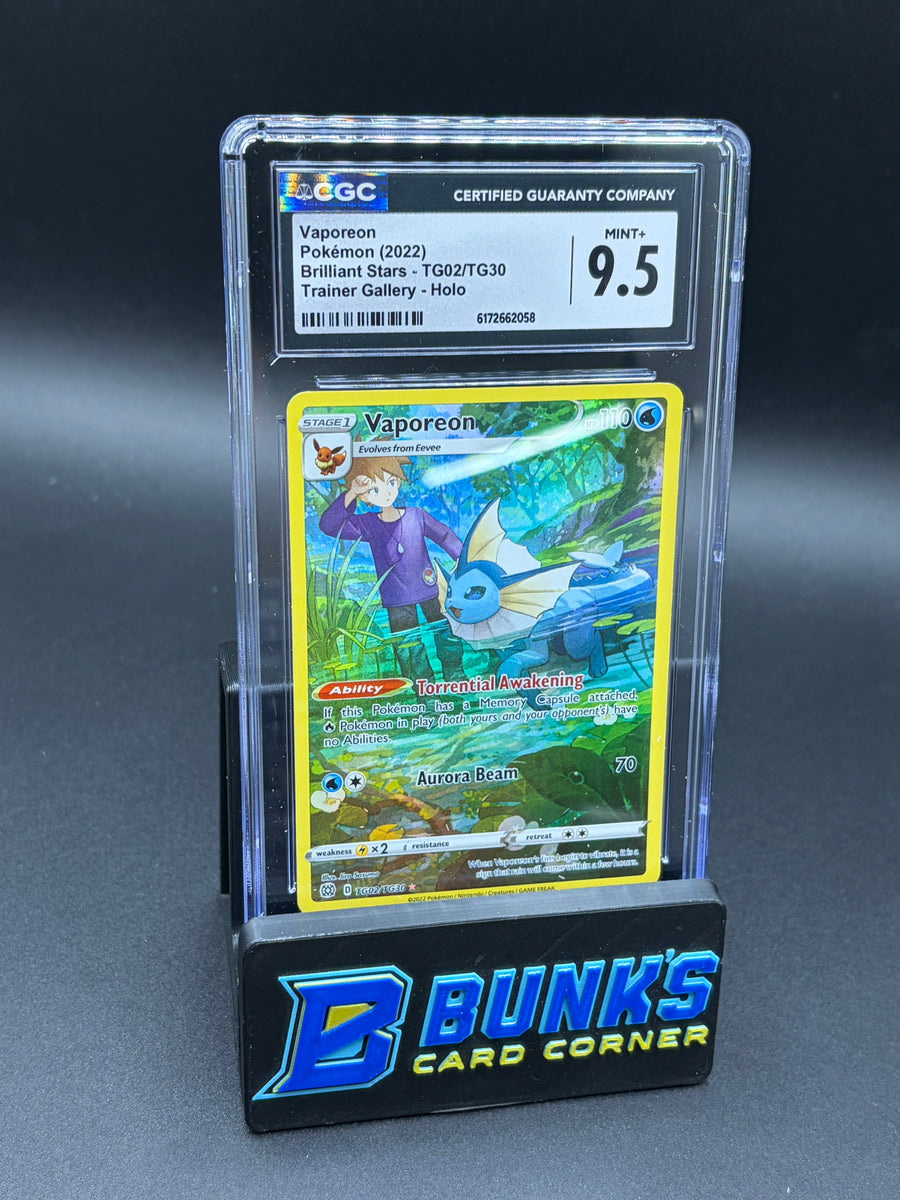 Vaporeon Trainer Gallery Brilliant Stars CGC 9.5