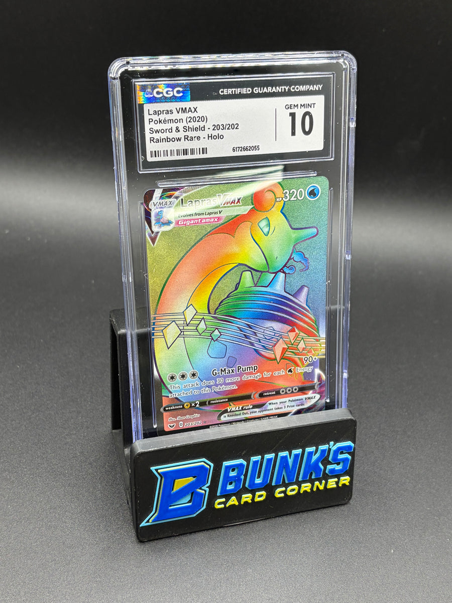 Lapras VMAX Rainbow Rare Sword & Shield CGC 10
