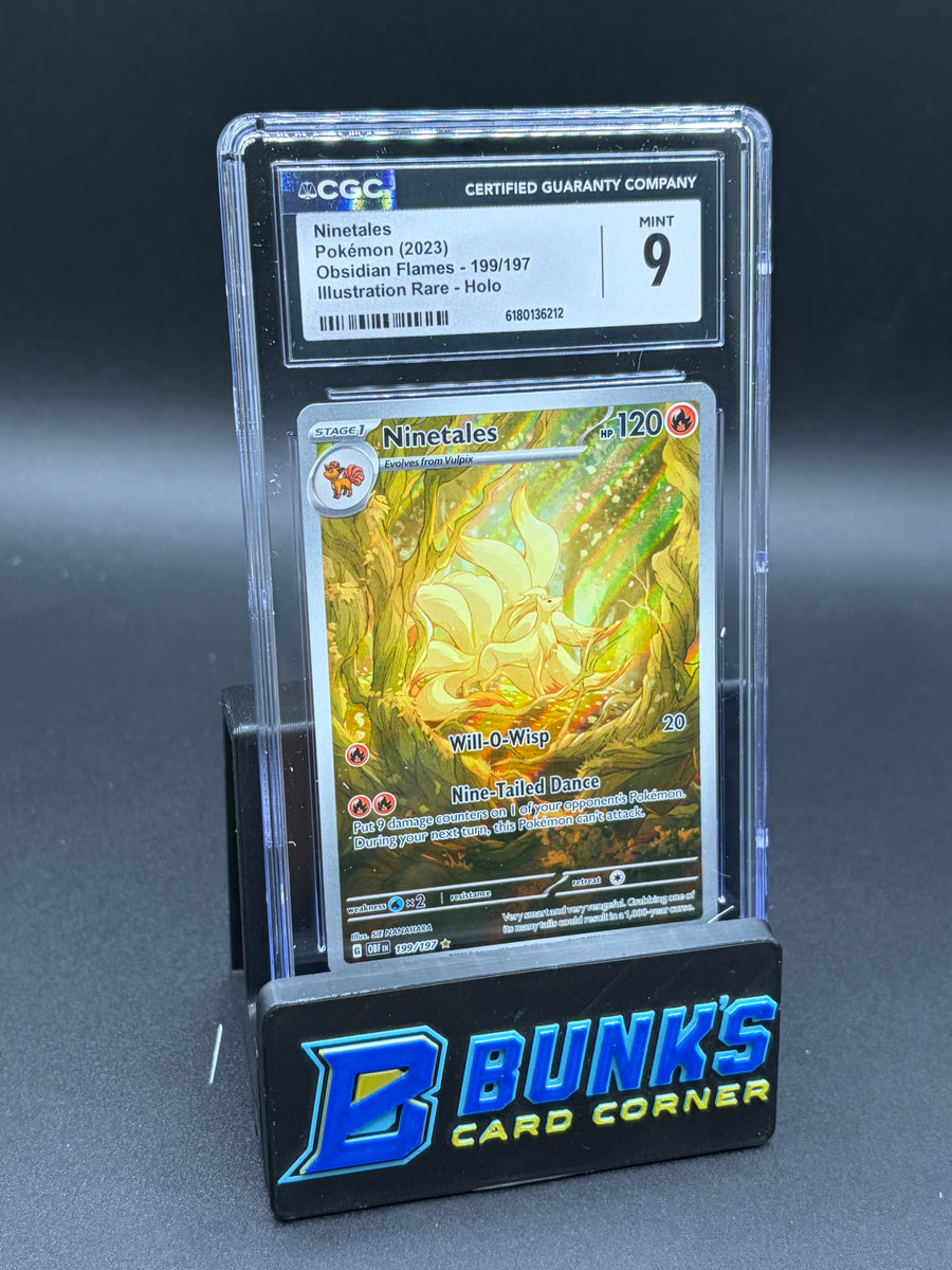 Ninetales Illustration Rare Obsidian Flames CGC 9