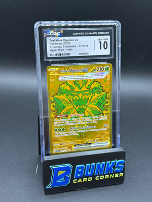 Teal Mask Ogerpon ex Hyper Rare Holo Prismatic Evolutions CGC 10