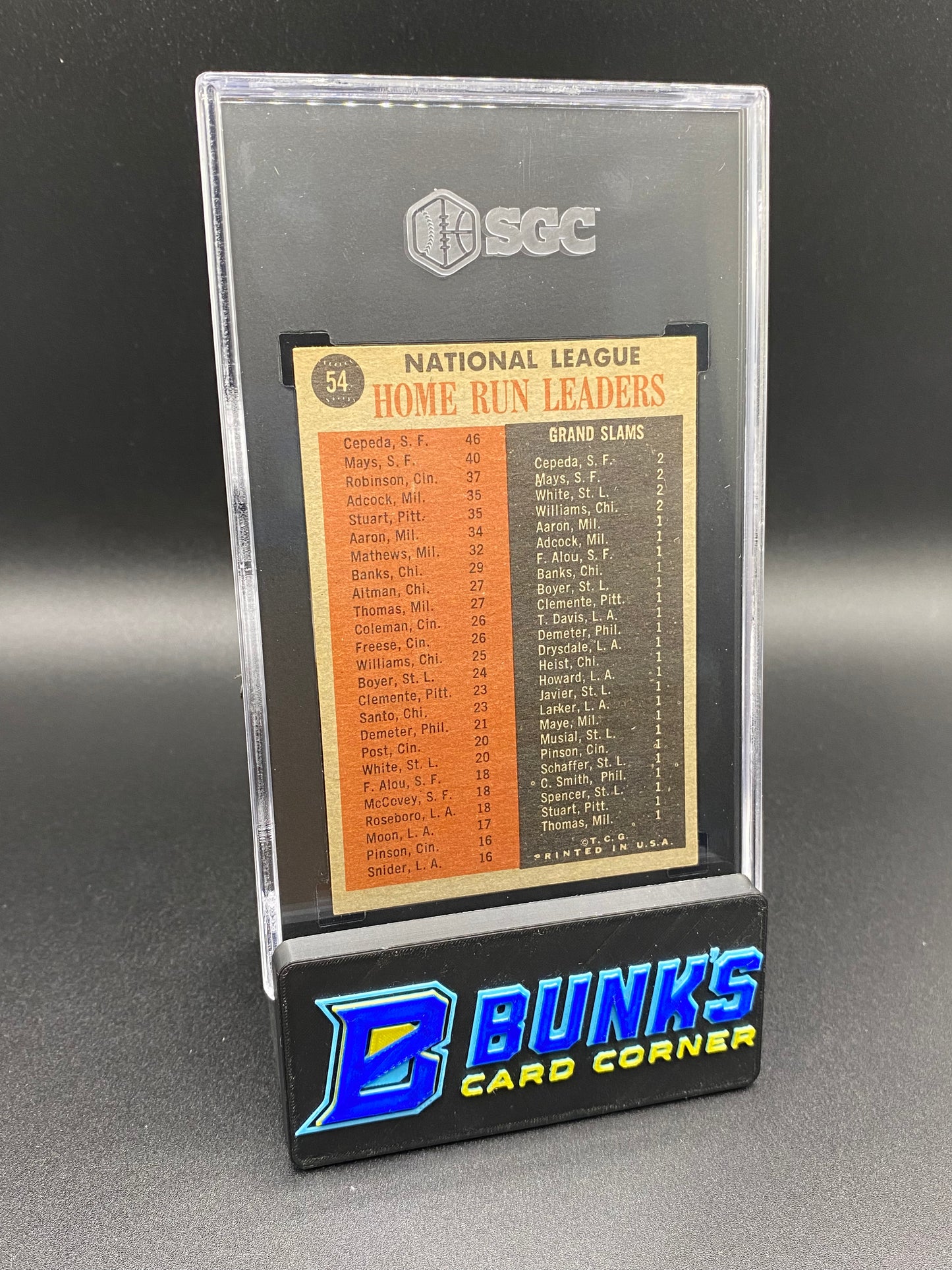 1962 Home Run Leaders SGC 5.5