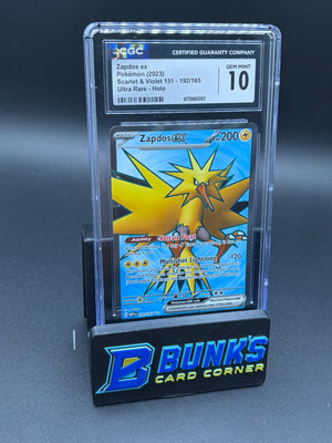 Zapdos ex Ultra Rare Scarlet & Violet CGC 10