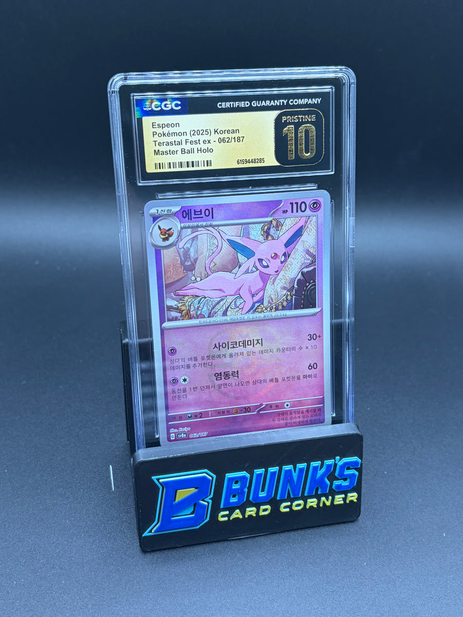 Espeon Master Ball Holo Terastal Fest CGC Pristine 10