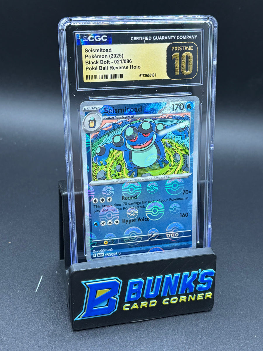 Seismitoad Reverse Holo Black Bolt CGC Pristine 10