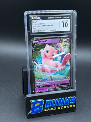 Mew V Holo Darkness Ablaze CGC 10