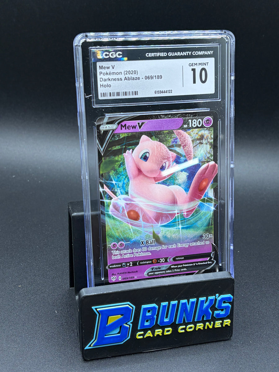 Mew V Holo Darkness Ablaze CGC 10