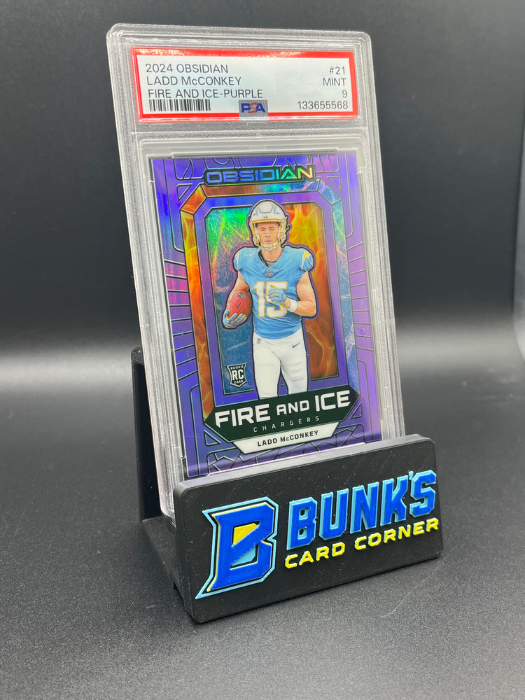 2024 Ladd McConkey Fire And Ice-Purple PSA 9 42/50
