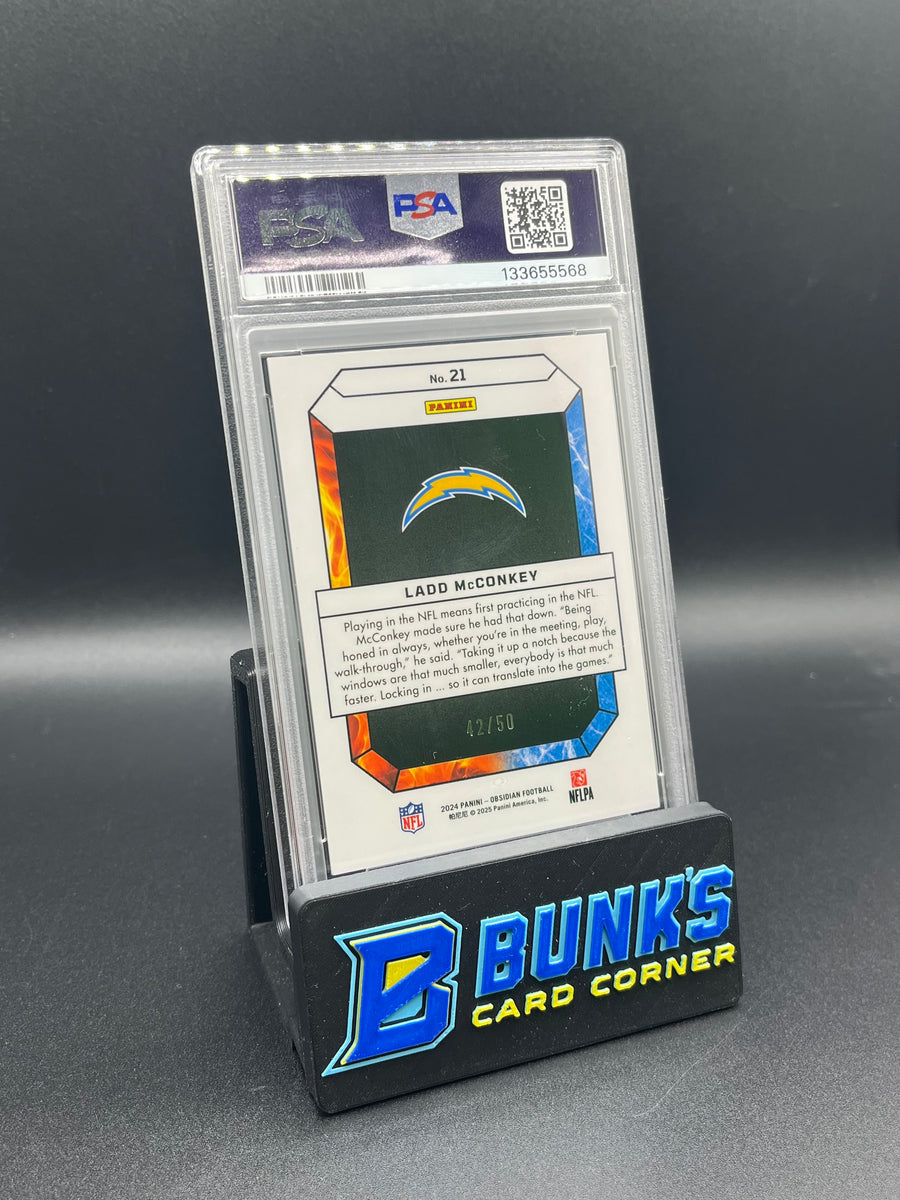2024 Ladd McConkey Fire And Ice-Purple PSA 9 42/50