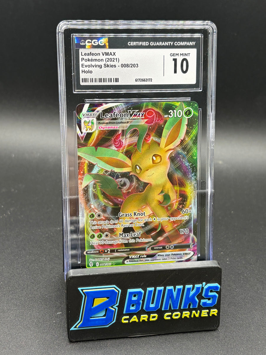 Leafeon VMAX Holo Evolving Skies CGC 10