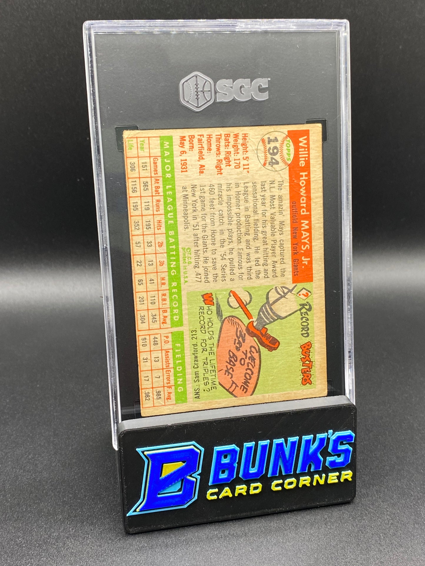 1955 Willie Mays SGC 1
