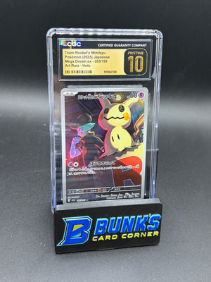 Team Rocket's Mimikyu Art Rare Holo CGC Pristine 10