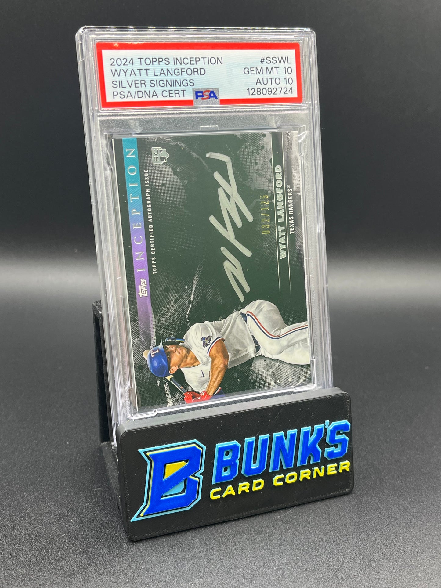 2024 Wyatt Langford Silver Signings PSA Auto 10