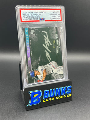 2024 Wyatt Langford Silver Signings PSA Auto 10