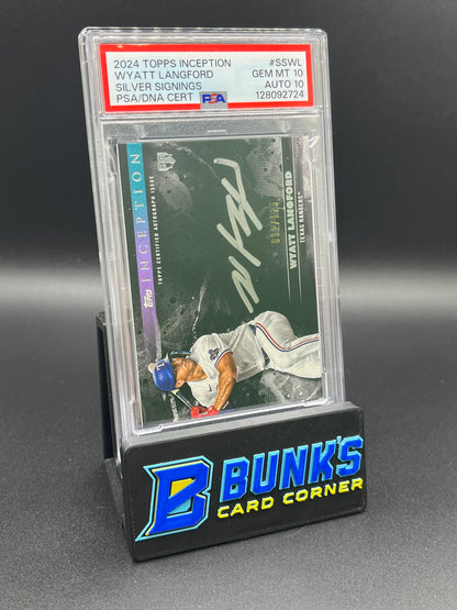 2024 Wyatt Langford Silver Signings PSA Auto 10
