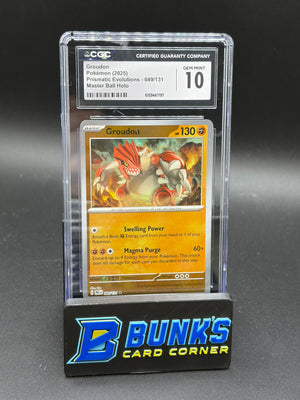 Groudon Master Ball Holo CGC 10