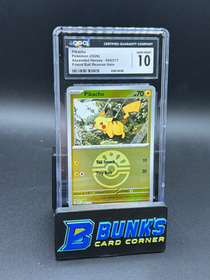 Pikachu Reverse Holo CGC 10
