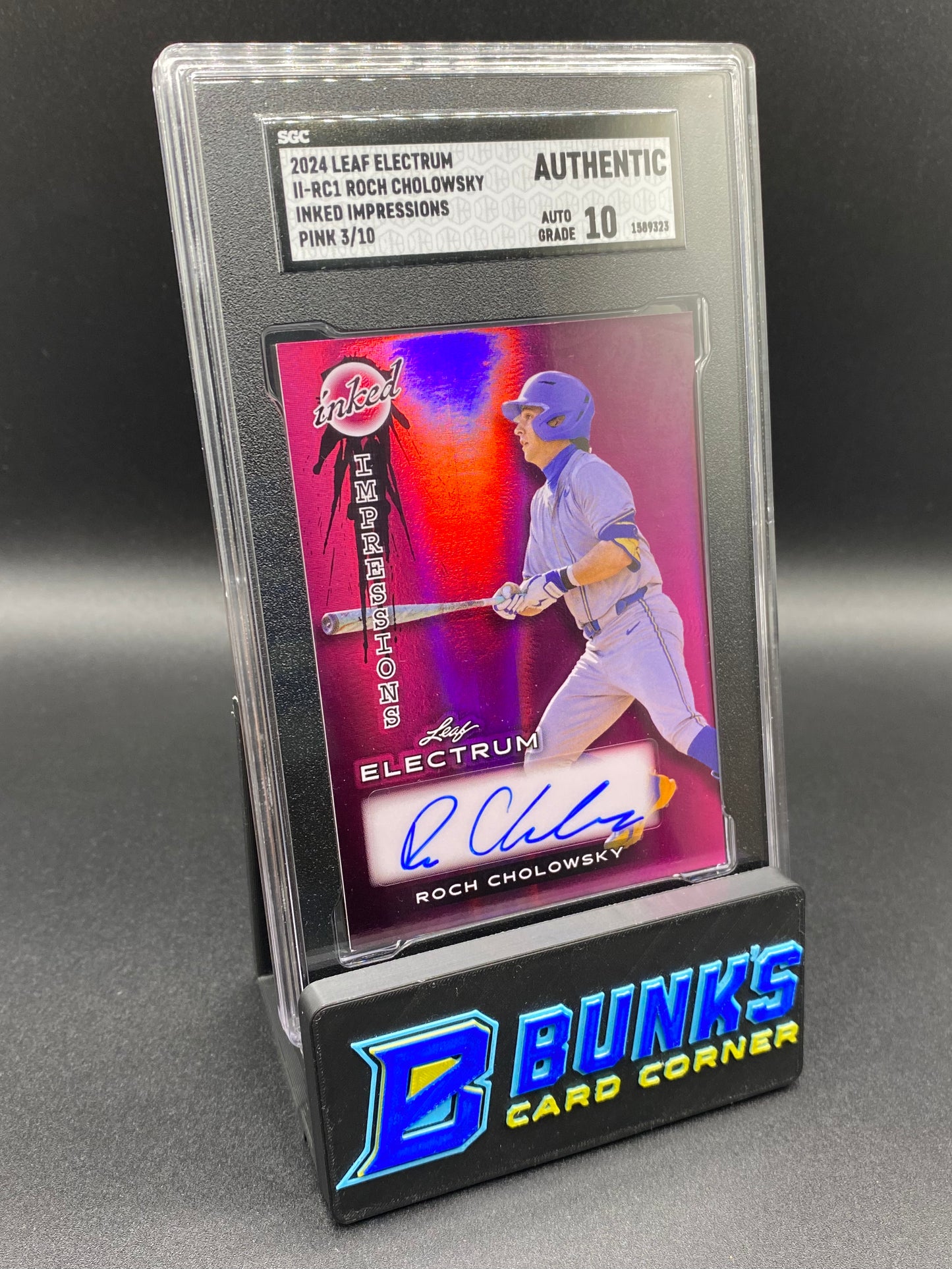 2024 Roch Cholowsky Inked Impressions Pink 3/10 SGC Authentic