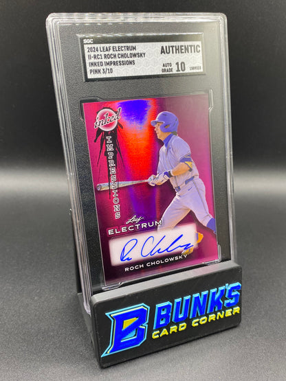 2024 Roch Cholowsky Inked Impressions Pink 3/10 SGC Authentic