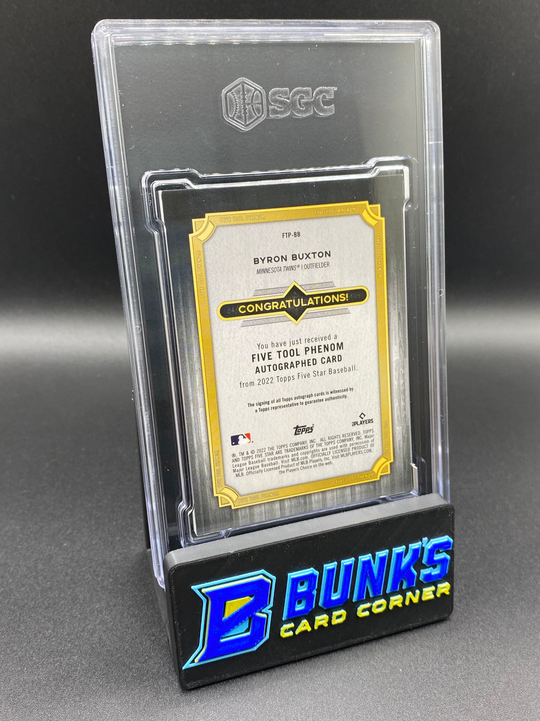 2022 Byron Buxton Five Star 1/1 Auto SGC Authentic