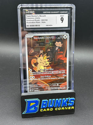 Team Rocket's Meowth Illustration Rare Holo CGC 9