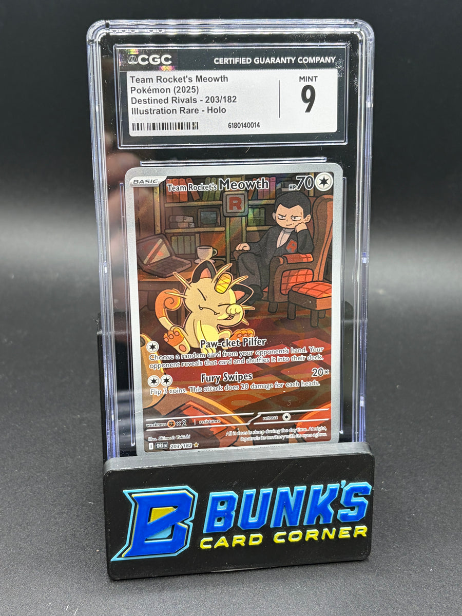 Team Rocket's Meowth Illustration Rare Holo CGC 9