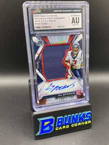 2023 CJ Stroud White Surge Patch Auto. CGC Authentic