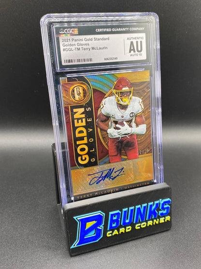 2021 Terry McLaurin Golden Gloves Auto CGC Authentic