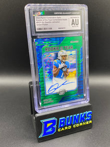 2023 Quentin Johnston Green Pulsar Rookie of the Year Contenders Auto
