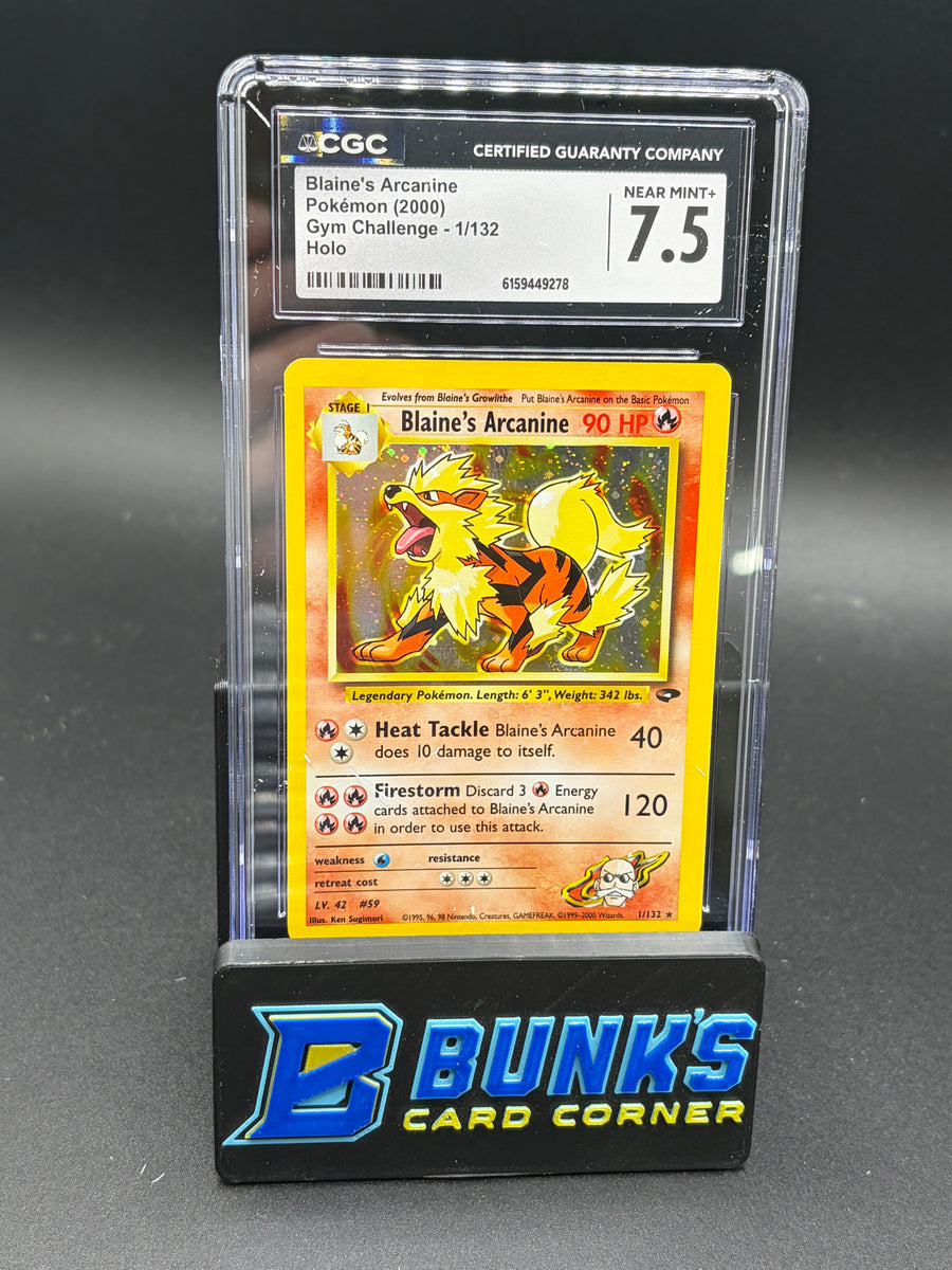 Blaine's Arcanine Holo CGC 7.5