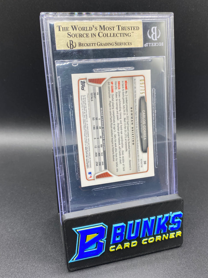 2013 Carlos Correa Green Ref. Beckett 9.5