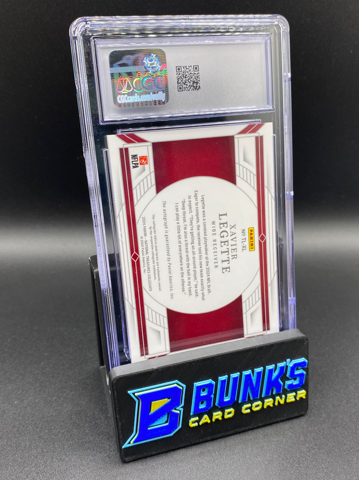 2024 Xavier Legette Team Logo Sig. Gold CGC Authentic