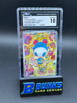 Marill illustration Rare Holo CGC 10