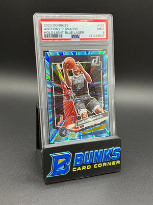 2023 Anthony Edwards Holo Light Blue Laser PSA 9