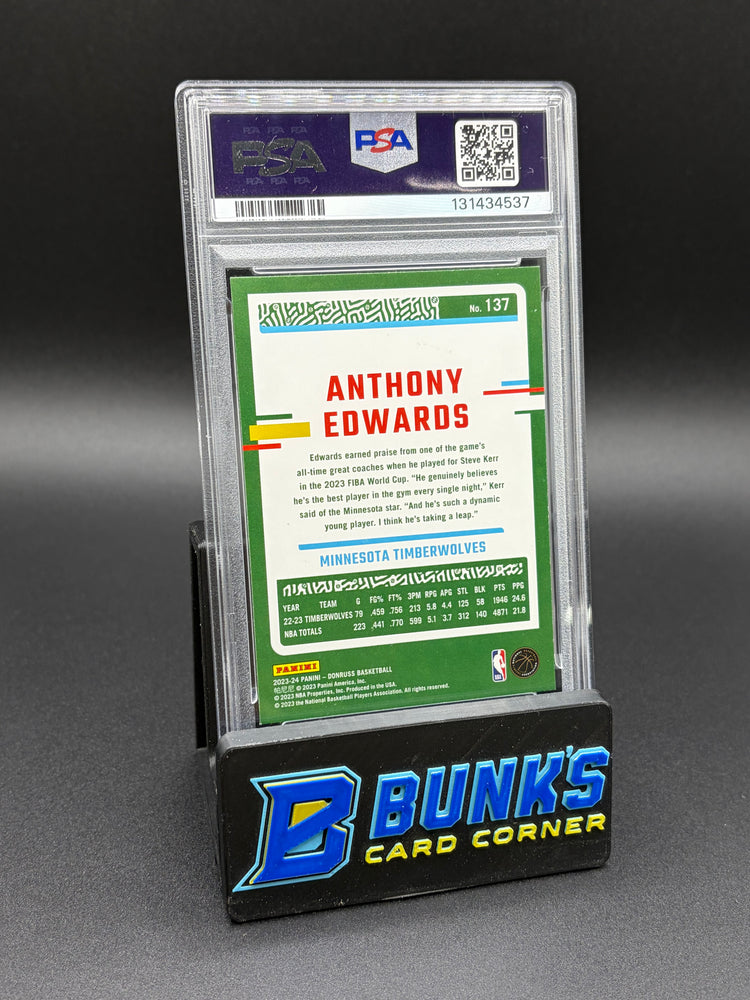 2023 Anthony Edwards Holo Light Blue Laser PSA 9