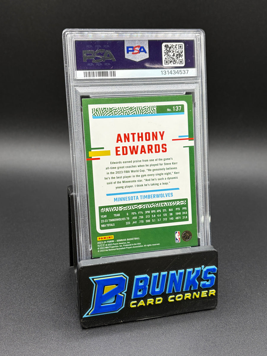 2023 Anthony Edwards Holo Light Blue Laser PSA 9