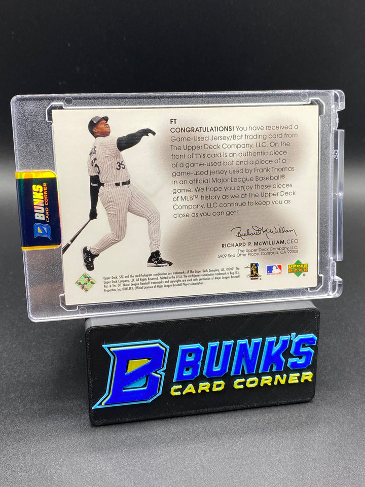 2001 Frank Thomas Game Used Jersey/Bat