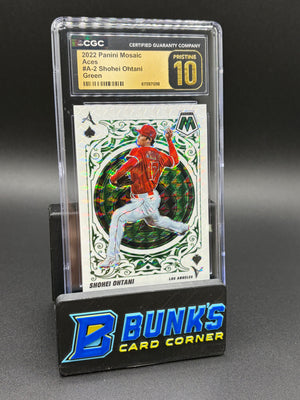 2022 Shohei Ohtani Green Aces Mosaic CGC Pristine 10