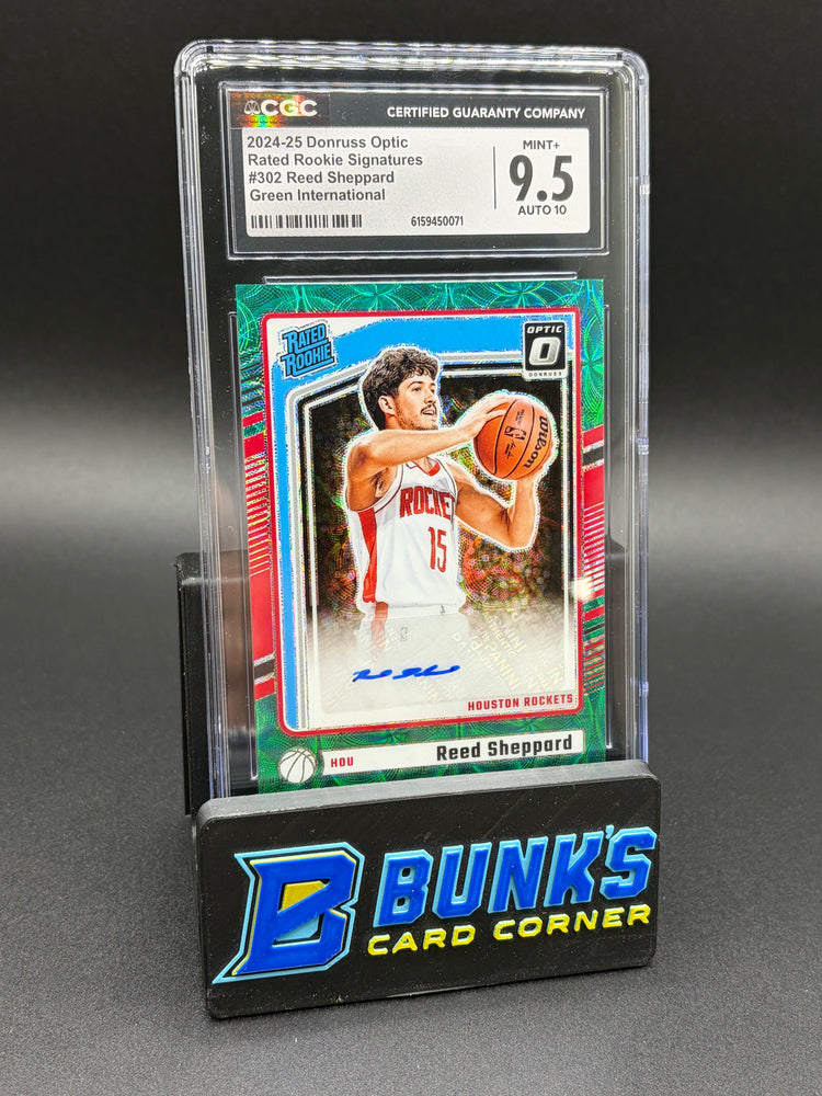 2024-25 Reed Sheppard Green International Auto CGC 9.5 Auto 10 RC 4/25