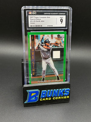 2017 Derek Jeter Green Reprint Relics CGC 9 46/50