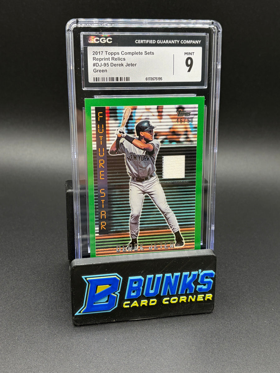2017 Derek Jeter Green Reprint Relics CGC 9 46/50