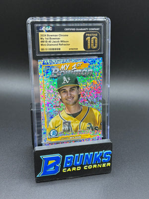 2024 Jacob Wilson Mini Diamond Refractor Bowman Chrome CGC Pristine 10 66/150