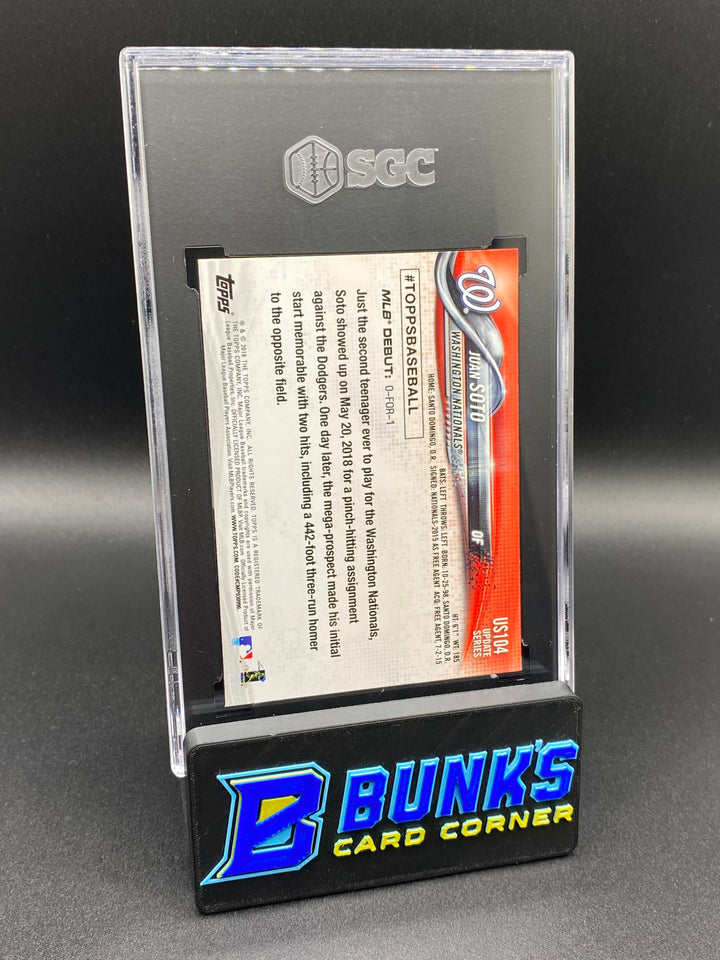 2018 Jaun Soto Rookie Debut SGC 9.5