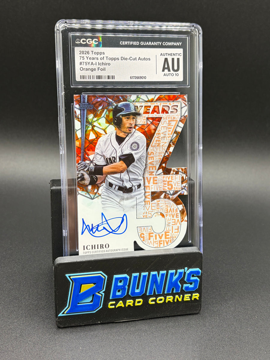 2026 Ichiro Topps Die Cut Autos Orange Foil CGC AU Auto 10 25/25