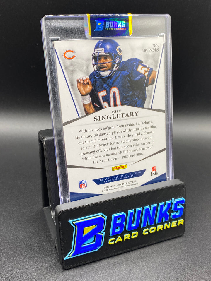 2018 Mike Singletary 8/25 Imposing Auto