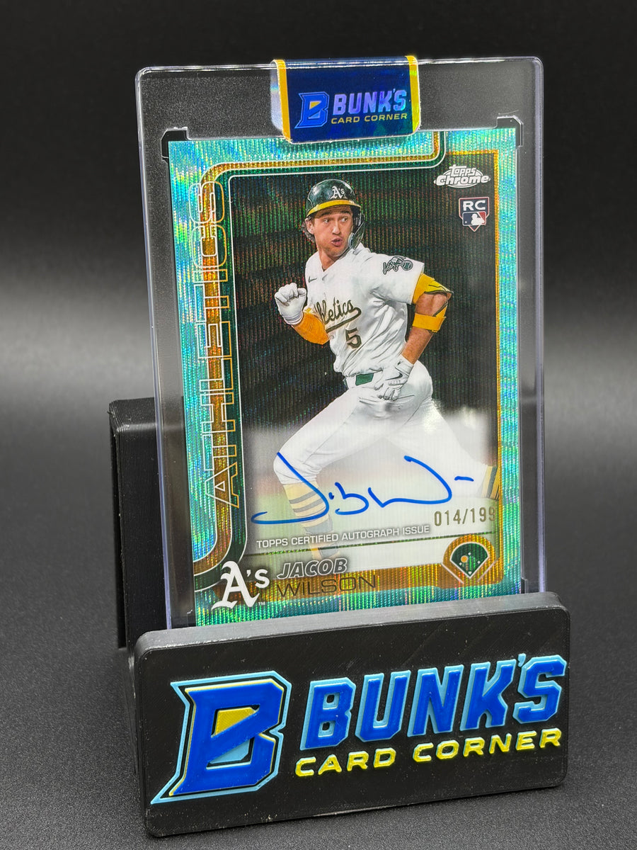 2025 Jacob Wilson Topps Aqua Wave Refractor Auto RC 14/199