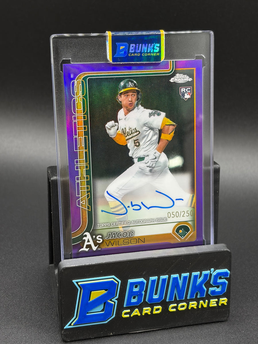 2025 Jacob Wilson Topps Purple Refractor 50/250 Auto RC