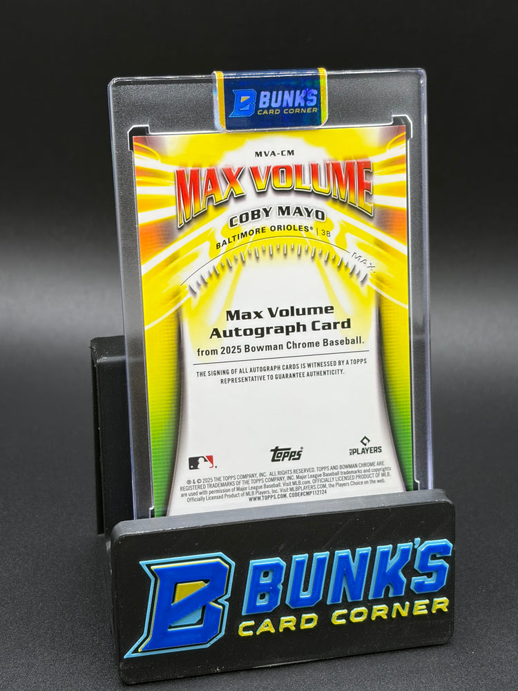 2025 Coby Mayo Max Volume Orange Refractor 1/25