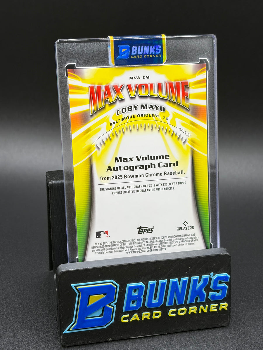 2025 Coby Mayo Max Volume Orange Refractor 1/25