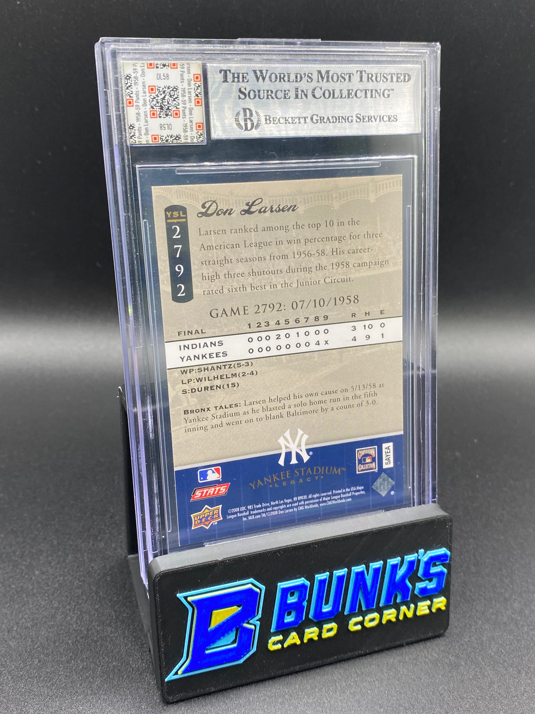 2008 Legacy Collection Don Larsen Beckett 9 Patch